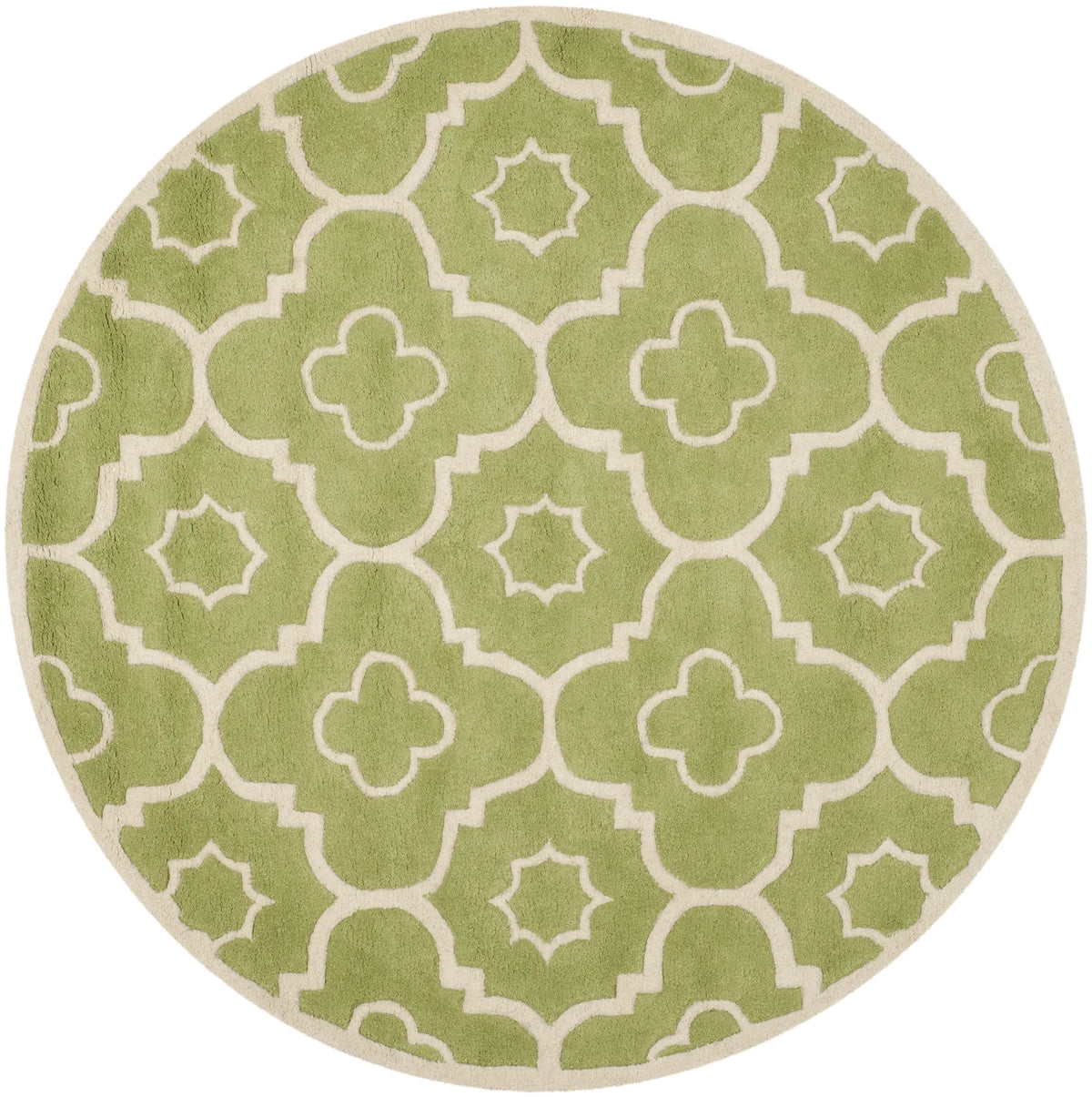Safavieh Chatham 5'-0" x 5'-0" Rug in Green / Ivory