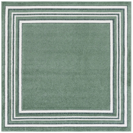 Safavieh Cabana 6'-7" x 6'-7" Rug in Green / Ivory