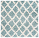 Safavieh Sgd-Dallas Shag 6'-0" x 6'-0" Rug in Seafoam / Ivory