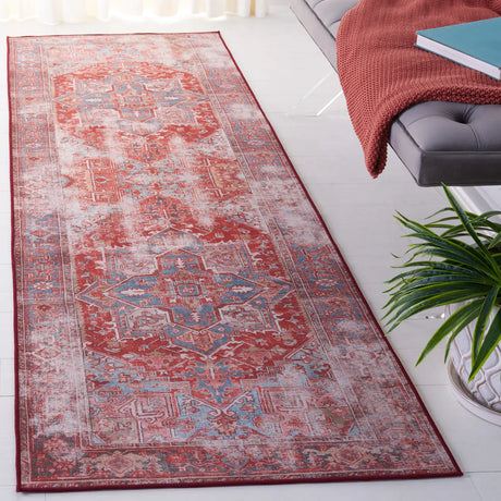 Safavieh Tucson 2'-6" x 8'-0" Rug in Rust / Blue