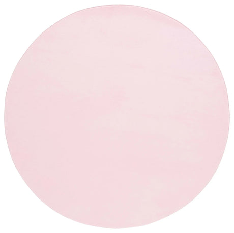 Safavieh Faux Rabbit Fur 6'-0" x 6'-0" Rug in Pink