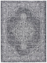 Safavieh Courtyard 4'-5" x 6'-5" Rug in Grey / Black