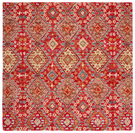 Safavieh Aspen 7'-0" x 7'-0" Rug in Red / Gold