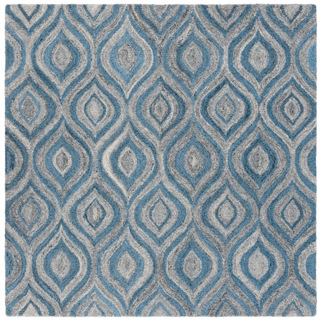 Safavieh Abstract 6'-0" x 6'-0" Rug in Grey / Blue