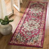 Safavieh Monaco 2'-2" x 12'-0" Rug in Fuchsia / Light Blue