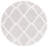 Safavieh Tahoe Shag 6'-7" x 6'-7" Rug in Silver / White