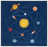 Safavieh Kids Playhouse 200 5'-0" x 5'-0" Rug in Navy / Gold