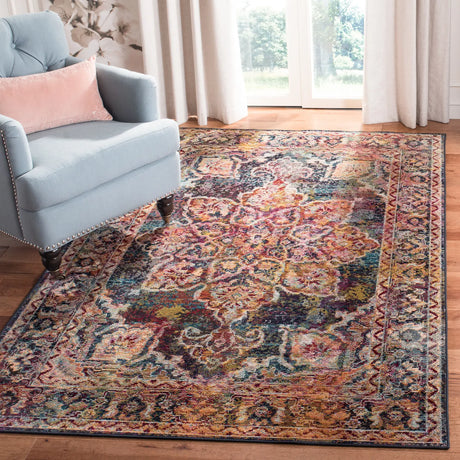 Safavieh Crystal 4'-0" x 6'-0" Rug in Navy / Light Blue