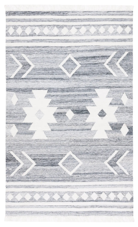 Safavieh Kilim 4'-0" x 6'-0" Rug in Grey / Ivory