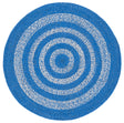 Safavieh Braided 3'-0" x 3'-0" Rug in Blue / Ivory