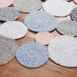 Safavieh Cape Cod 5'-0" x 5'-0" Rug in Blue / Pink