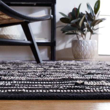 Safavieh Rag Rug 5'-0" x 8'-0" Rug in Black / Multi