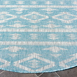 Safavieh Courtyard 6'-7" x 6'-7" Rug in Aqua / Grey
