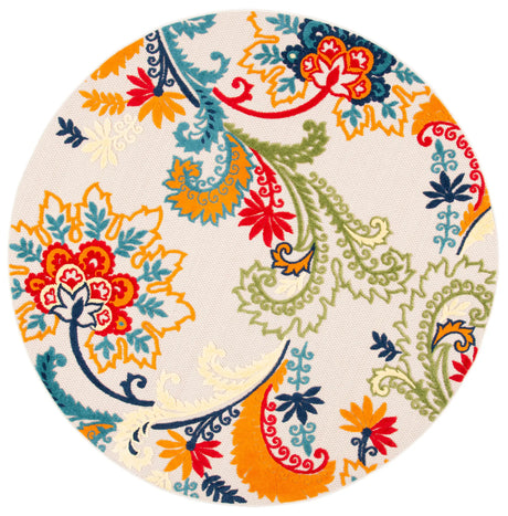 Safavieh Cabana 5'-3" x 5'-3" Rug in Ivory / Blue