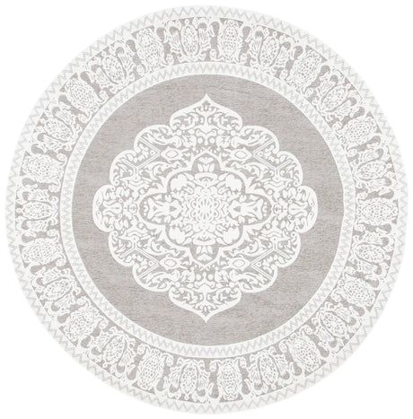 Safavieh Marbella 6'-0" x 6'-0" Rug in Light Grey / Ivory