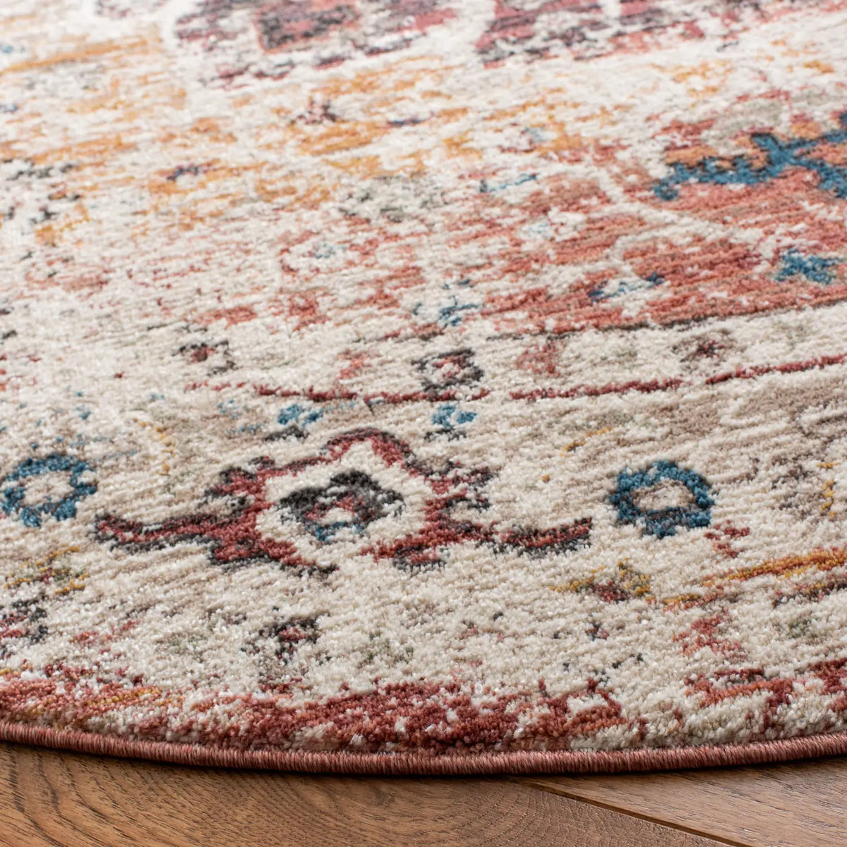 Safavieh Carlyle 200 6'-7" x 6'-7" Rug in Ivory / Blue