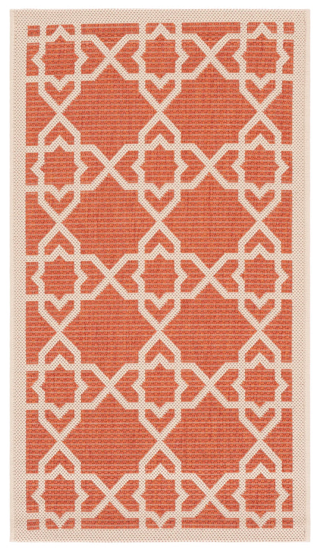 Safavieh Courtyard 2'-0" x 3'-7" Rug in Terracotta / Beige