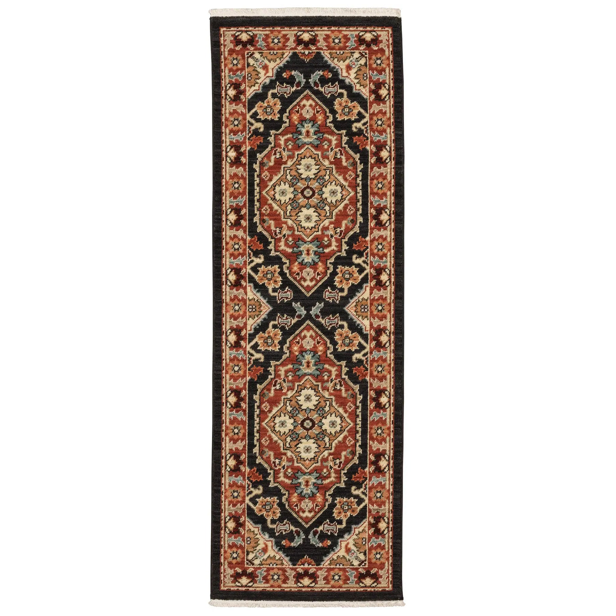 Oriental Weavers Sphinx Lilihan 4929A Black/ Red Rugs - runner