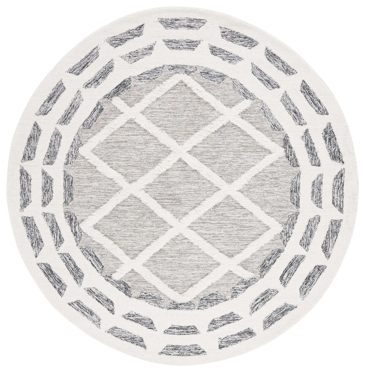 Safavieh Casablanca 6'-0" x 6'-0" Rug in Grey / Ivory