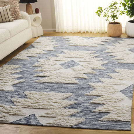 Safavieh Kenya 6'-0" x 9'-0" Rug in Navy / Ivory