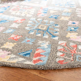 Safavieh Micro-Loop 5'-0" x 5'-0" Rug in Grey / Blue