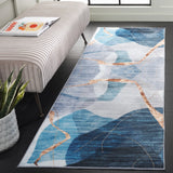 Safavieh Santa Monica 2'-6" x 8'-0" Rug in Blue / Gold
