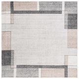 Safavieh Phoenix 500 6'-7" x 6'-7" Rug in Light Grey / Beige Charcoal