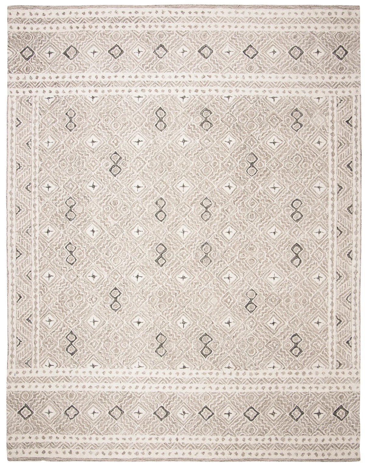 Safavieh Micro-Loop 10'-0" x 14'-0" Rug in Grey / Ivory