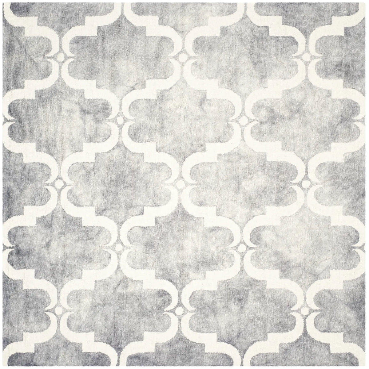 Safavieh Dip Dye 7'-0" x 7'-0" Rug in Grey / Ivory