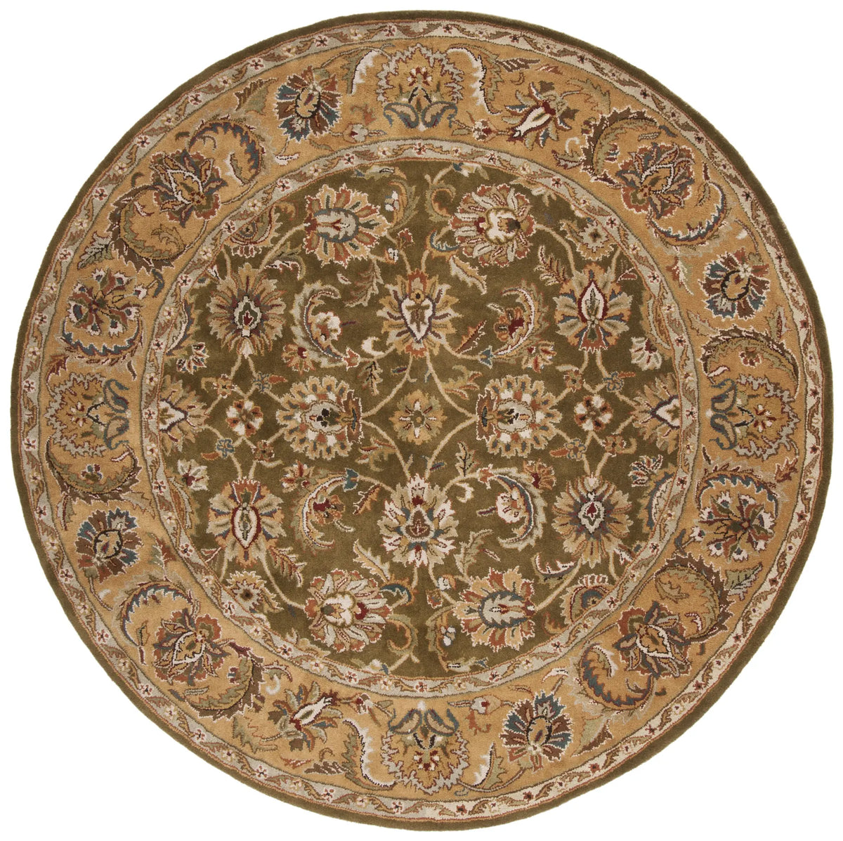 Safavieh Classic 8'-0" x 8'-0" Rug in Olive / Camel