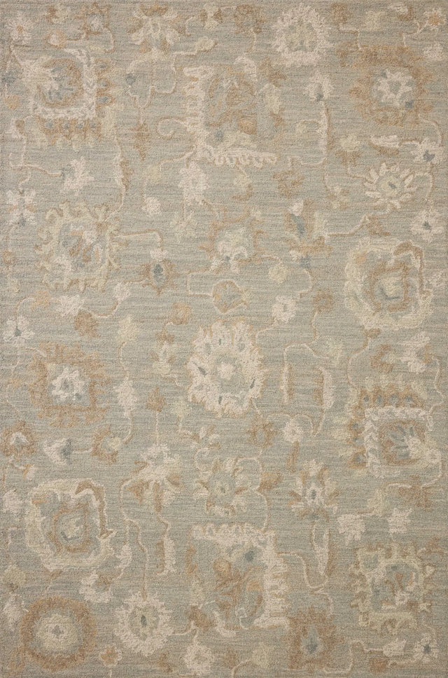 Chris Loves Julia x Loloi Dorothea DRT-01 Stone / Multi Rug - main flat