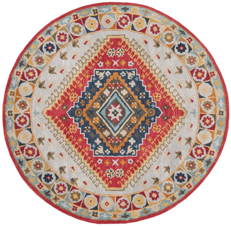 Safavieh Heritage 6'-0" x 6'-0" Rug in Grey / Red