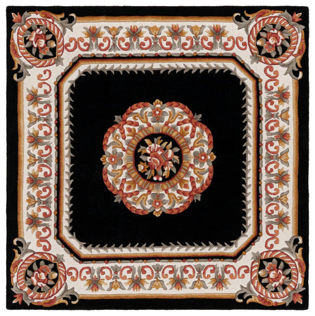 Safavieh Naples 6'-0" x 6'-0" Rug in Black / Ivory