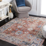 Safavieh Jasmine 4'-5" x 6'-5" Rug in Rust / Blue