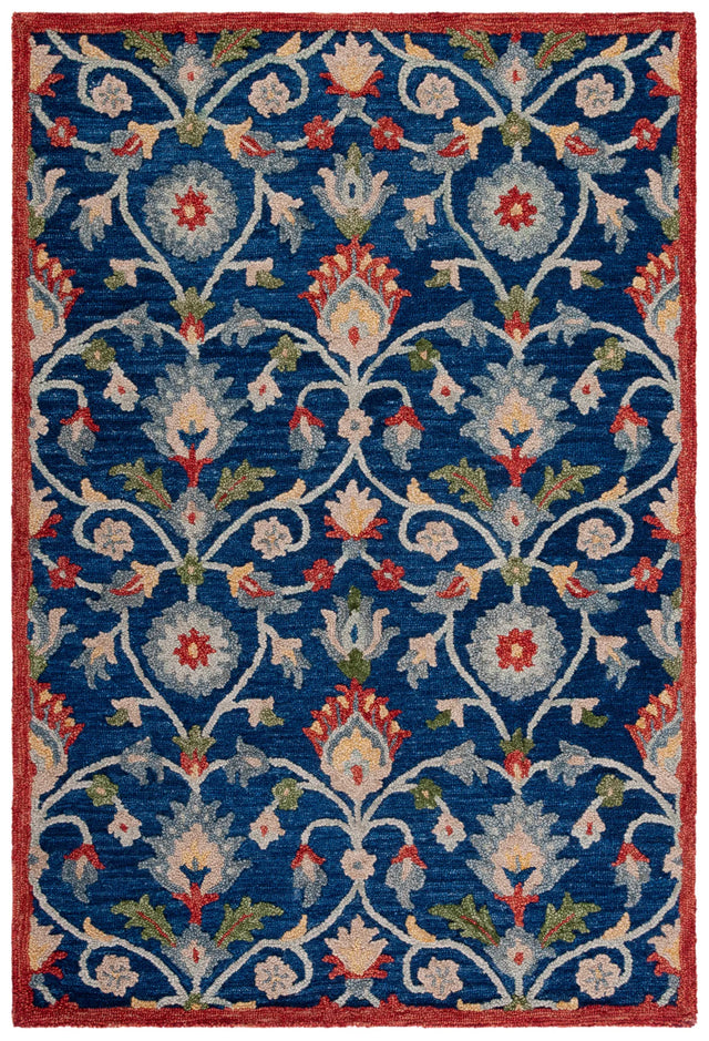 Safavieh Blossom 4'-0" x 6'-0" Rug in Blue / Rust