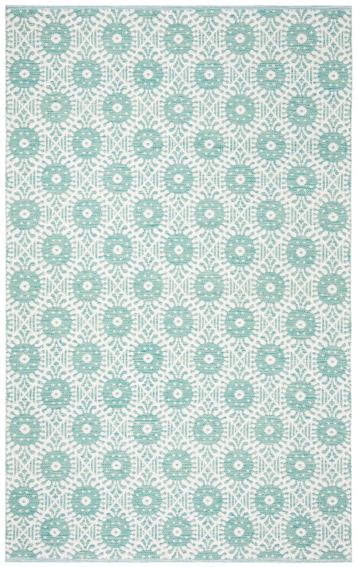 Safavieh Montauk 5'-0" x 8'-0" Rug in Aqua / Ivory