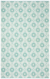 Safavieh Montauk 5'-0" x 8'-0" Rug in Aqua / Ivory