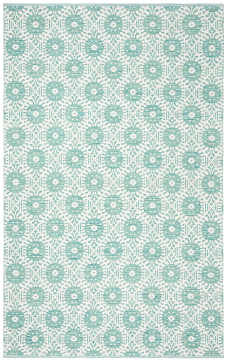 Safavieh Montauk 5'-0" x 8'-0" Rug in Aqua / Ivory