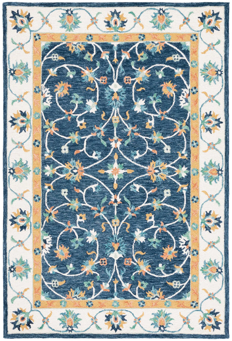 Safavieh Micro-Loop 4'-0" x 6'-0" Rug in Blue / Ivory