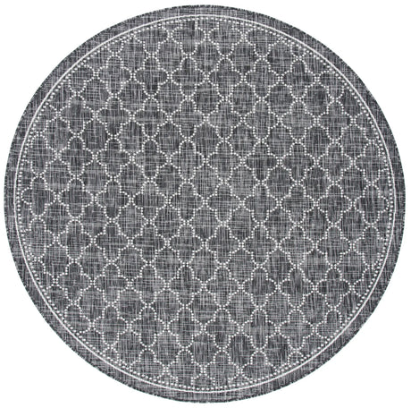Safavieh Courtyard 6'-7" x 6'-7" Rug in Black / Grey