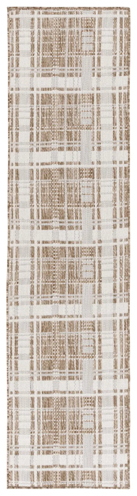 Safavieh Beach House 2'-0" x 8'-0" Rug in Brown / Ivory