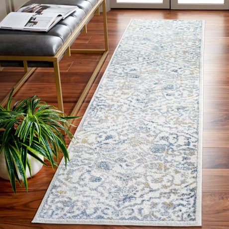 Safavieh Layla 2'-2" x 9'-0" Rug in Ivory Grey / Blue