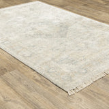 Oriental Weavers Sphinx Malabar 45303 Beige/ Grey Rugs - angle detail
