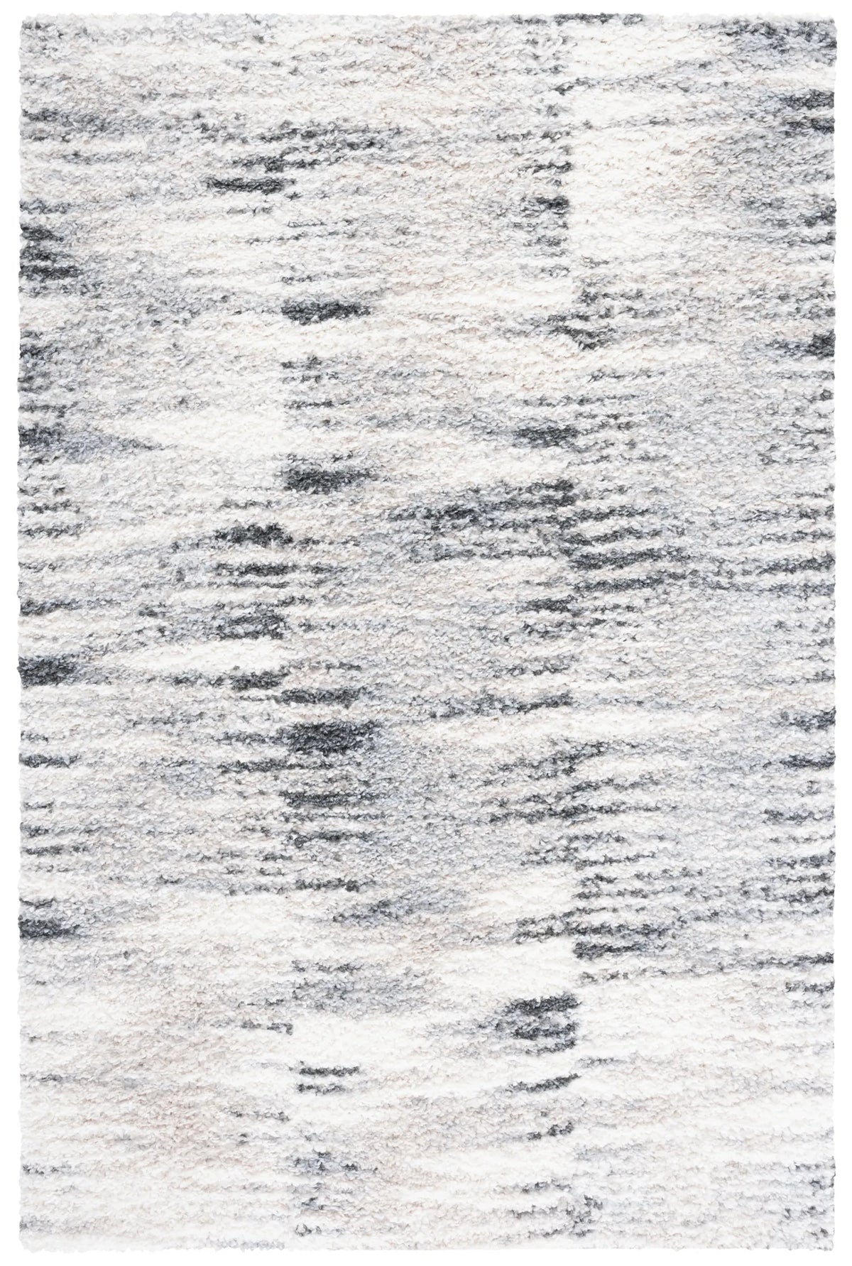 Safavieh Berber Shag 4'-5" x 6'-5" Rug in Grey / Ivory