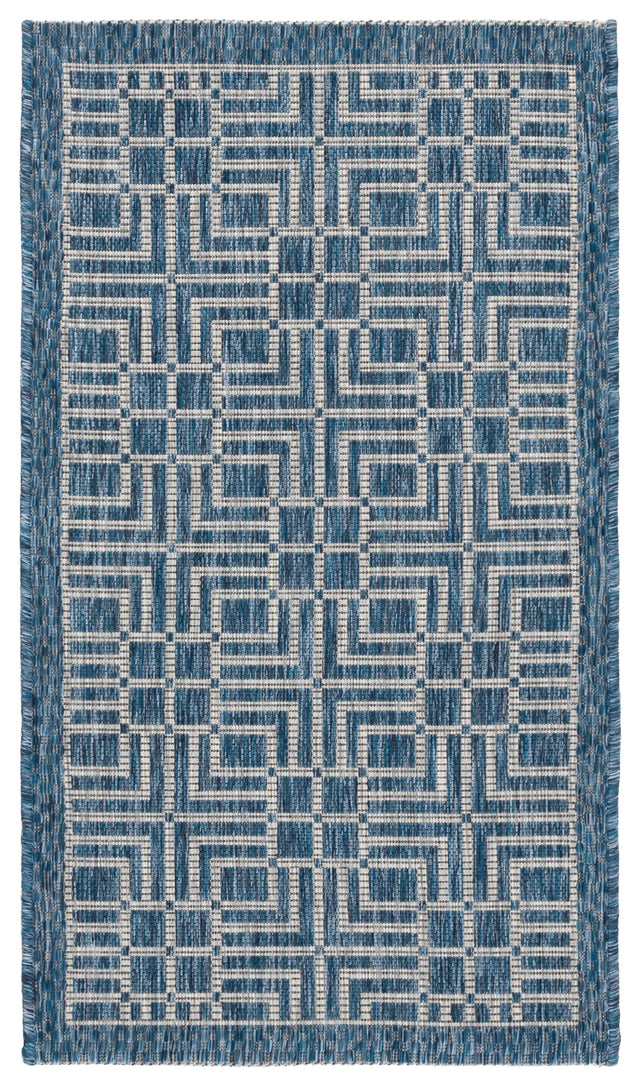 Safavieh Courtyard 2'-0" x 3'-7" Rug in Navy / Grey