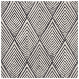 Safavieh Micro-Loop 5'-0" x 5'-0" Rug in Charcoal / Ivory