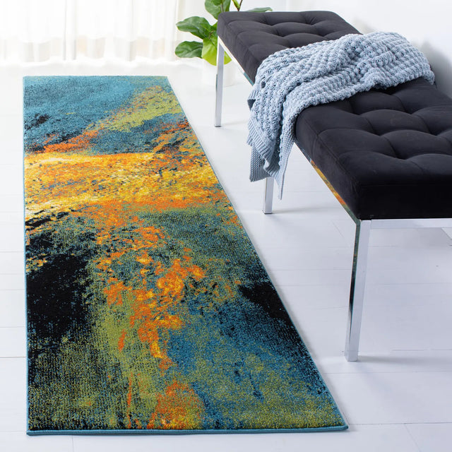 Safavieh Galaxy 2'-3" x 10'-0" Rug in Blue / Yellow