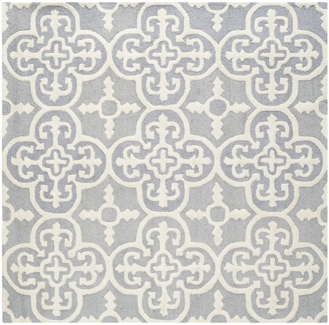 Safavieh Cambridge 6'-0" x 6'-0" Rug in Silver / Ivory