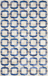 Safavieh Studio Leather 4'-0" x 6'-0" Rug in Ivory / Multi