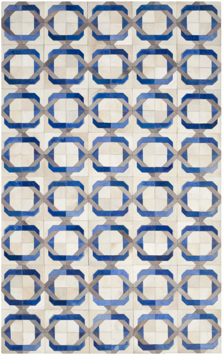Safavieh Studio Leather 4'-0" x 6'-0" Rug in Ivory / Multi